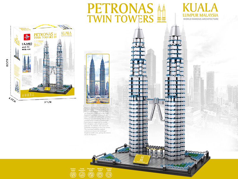 Petronas Towers Building Blocks 1999pcs