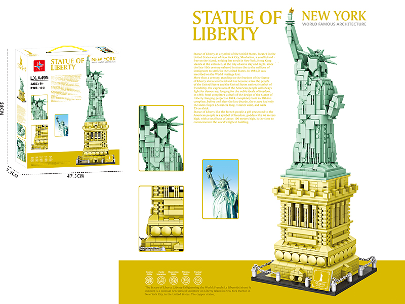 Statue Of Liberty Building Blocks 1761pcs
