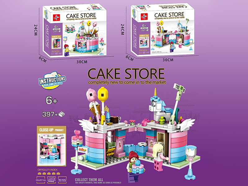 Cake Store Building Blocks (Including 2 Doll)397pcs