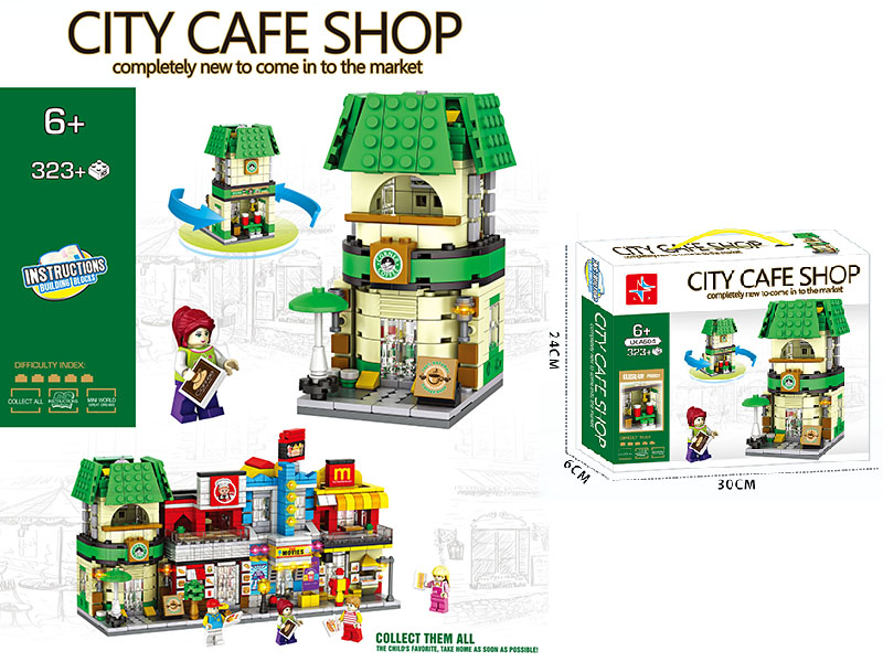 City Cafe Shop Building Blocks (Including 1 Doll)323pcs