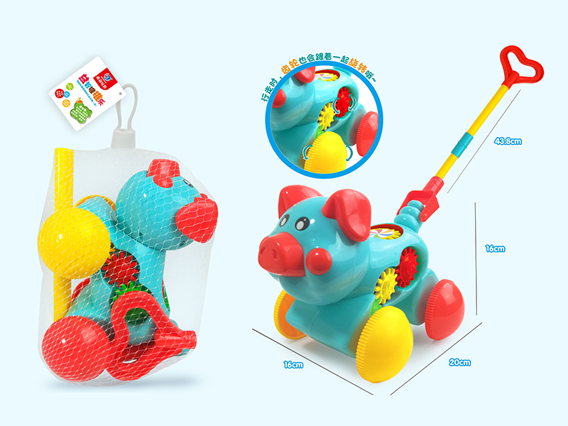 Hand Push Pig Toy