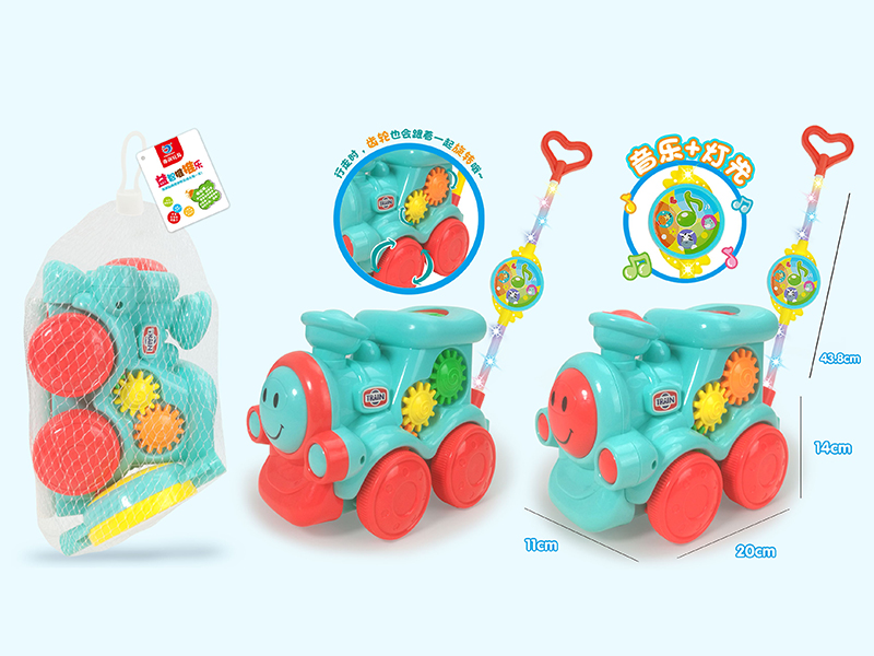Hand Push Train Toy(Light & Music)