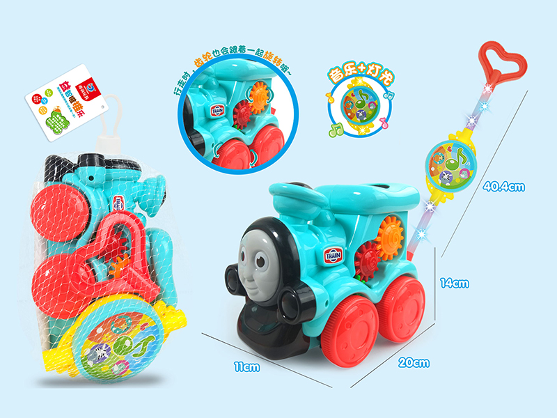 Hand Push Train Toy(Light & Music)
