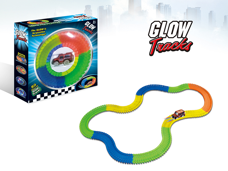 Glow In The Dark Track Car(80PCS)