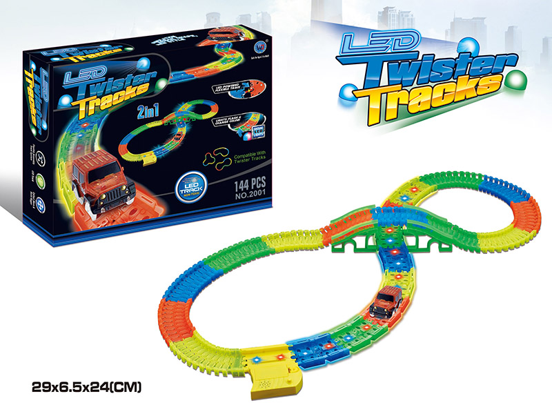 Glow In The Dark Track Car(144PCS)