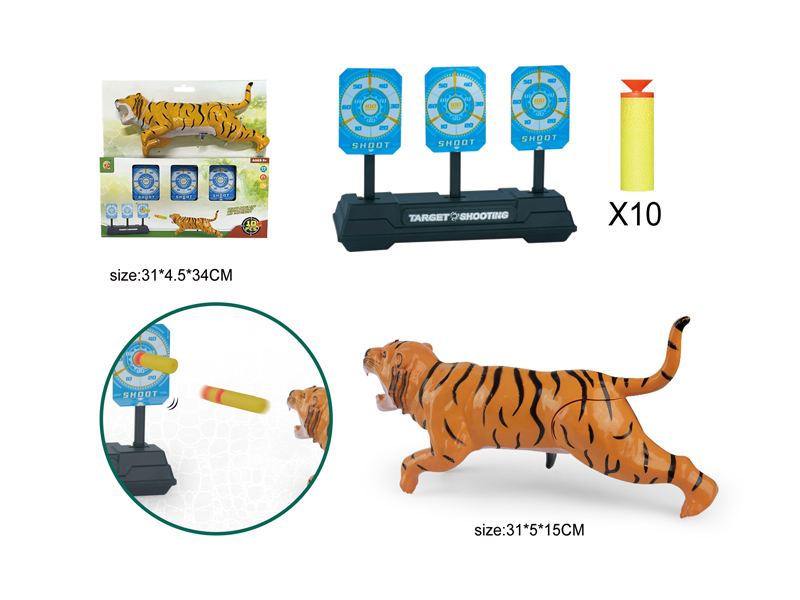 Tiger Soft Bullet Gun+Target Toy Set