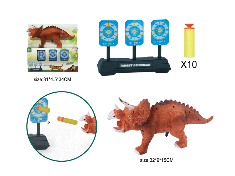 Triangle Dragon Soft Bullet Gun+Target Toy Set