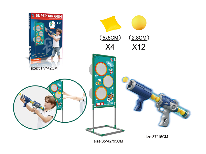 2 In 1 Large Shooting Power Air Gun+Sandbag Throwing