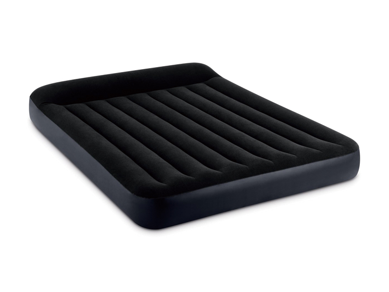 183Cm Inflatable Black And White Oversized Air Bed With A Single Layer Built-In Pillow