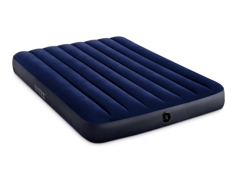 137Cm Inflatable Dark Blue Double Line Air Bed