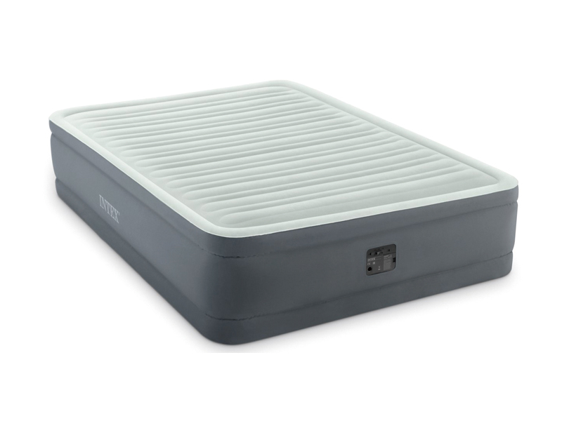 137Cm Inflatable Luxury Light Blue Striped Double Line Pull Air Bed