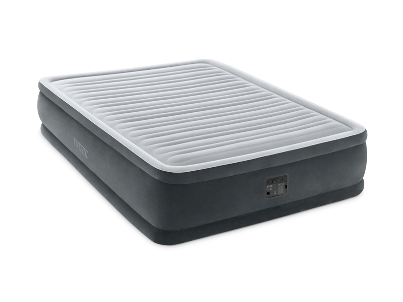 99Cm Inflatable Deluxe Grey White Double Layer Single Line Pull Air Bed