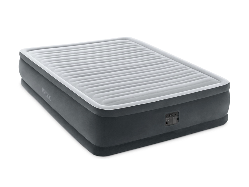 152Cm Enlarged Inflatable Deluxe Grey White Double Layer Double Line Pull Air Bed
