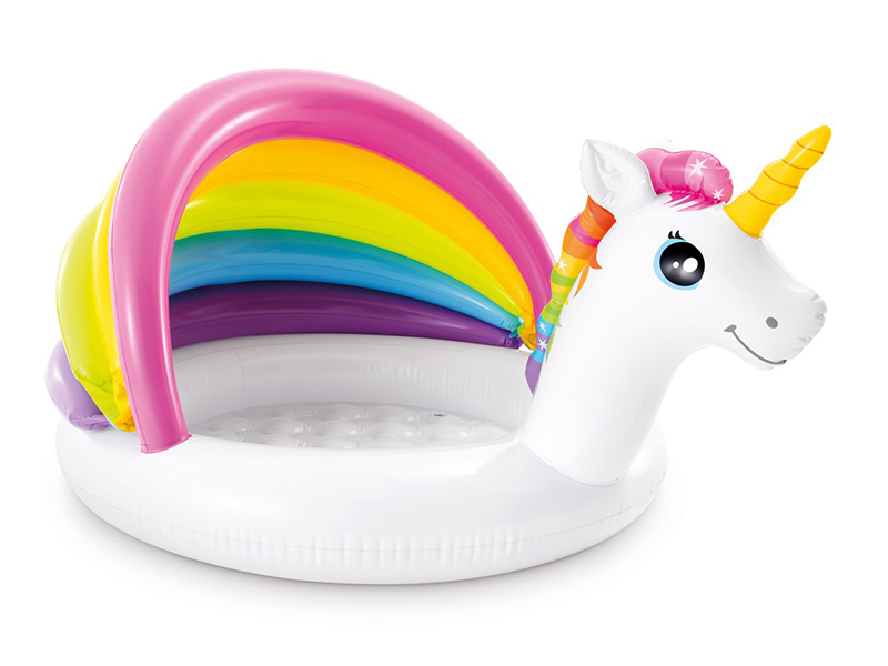 Inflatable Unicorn Rainbow Cap Swimming Pool