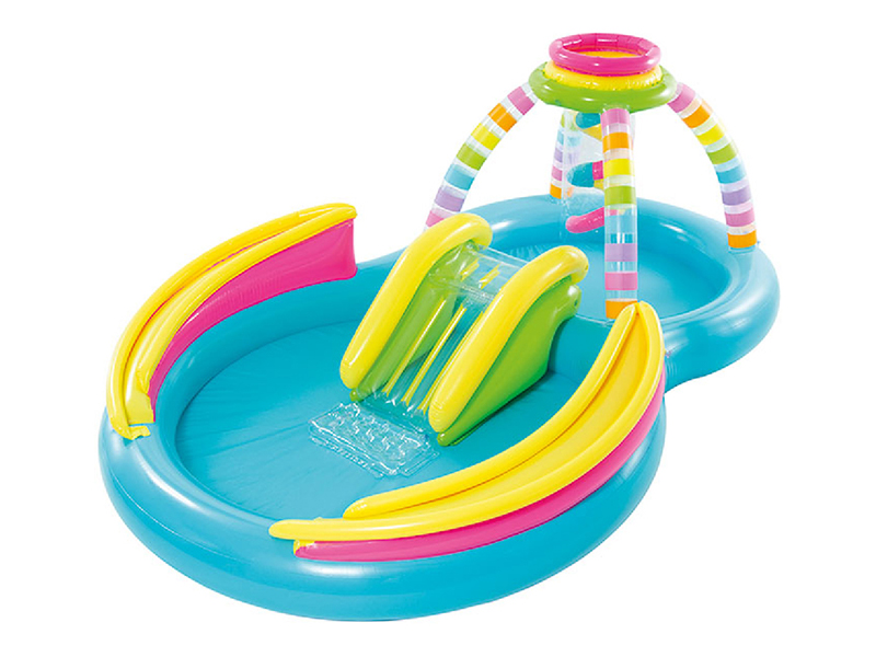 Inflatable Rainbow Slide Park Swimming Pool