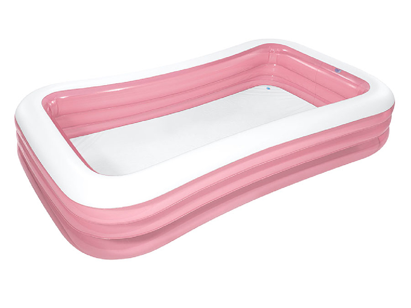 Inflatable Pink Three-Layer Rectangular Swimming Pool