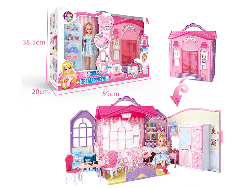 Girls Dream Pink Villa Bedroom Set
