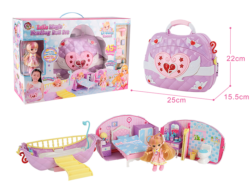 Fold Handbag Doll Set - Dream House