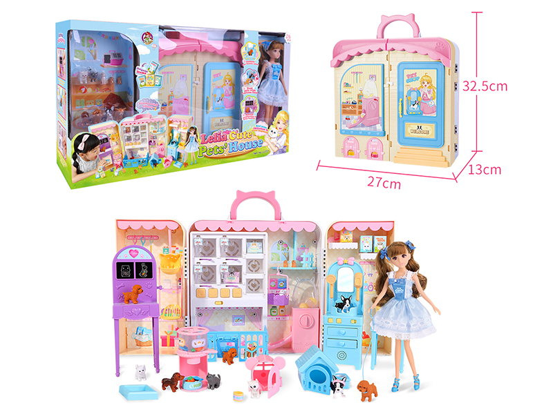 Cute Pet House Doll Set