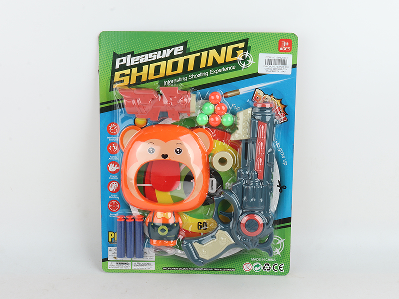 Soft Bullet Ping-Pong Ball Gun + Monkey Sucker Target
