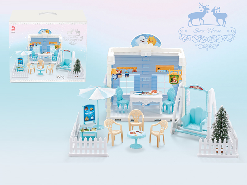DIY Ice And Snow Cottage Villa Toys