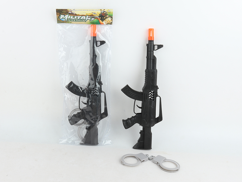Solid Color Flint Gun With Handcuffs