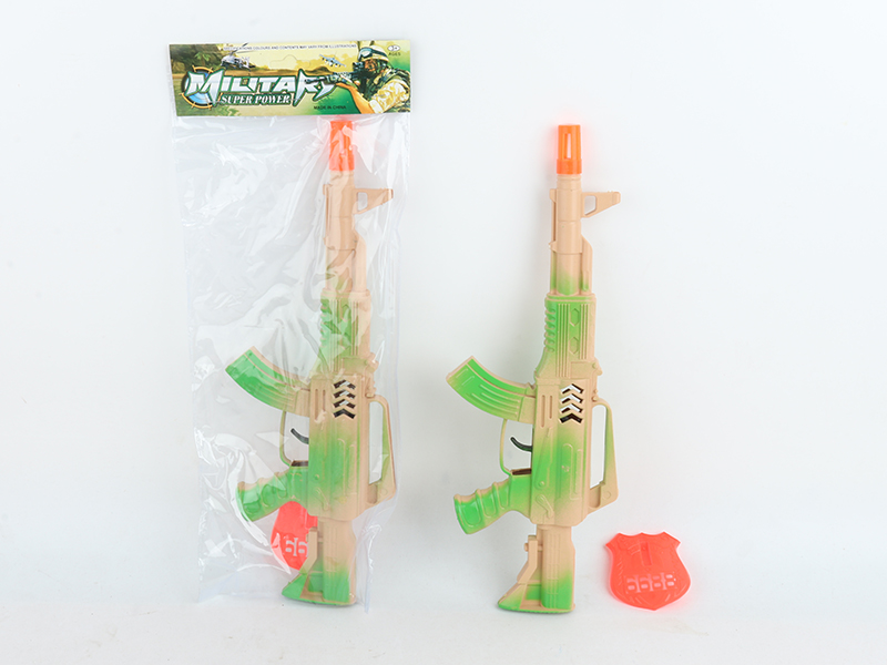 Spray-Painted Flint Gun With Police Badge