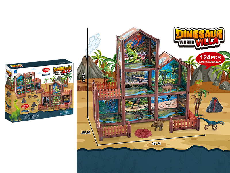 Dinosaur Theme DIY Villa 124pcs