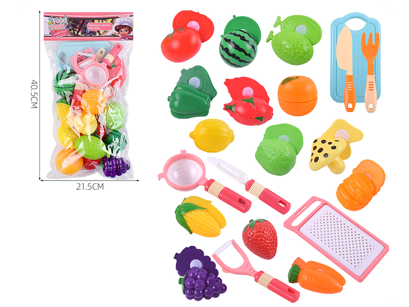 Simulation Tableware With Cutting Fruits And Vegetable Set