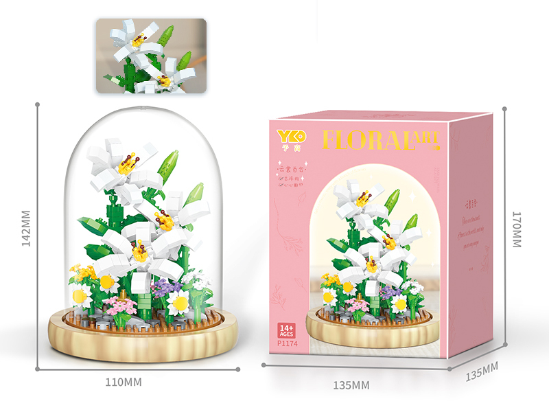 Lily Building Blocks(With Transparent Cover + Wooden Base)
