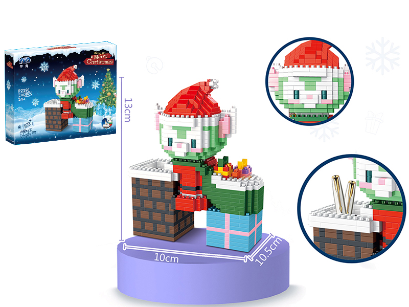 Gelatoni Santa Claus Chimney Pen Holder Building Blocks (1102PCS)