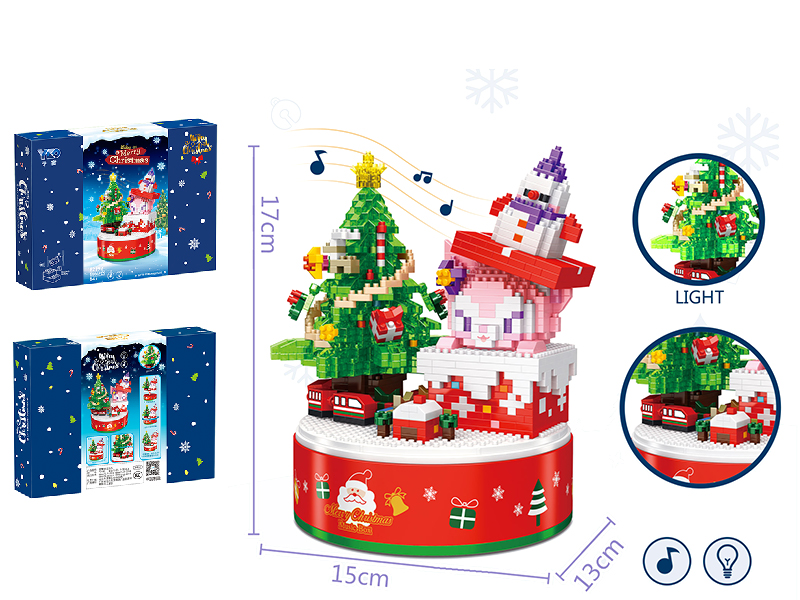 LinaBell Music Box Building Blocks With Light (1866PCS)