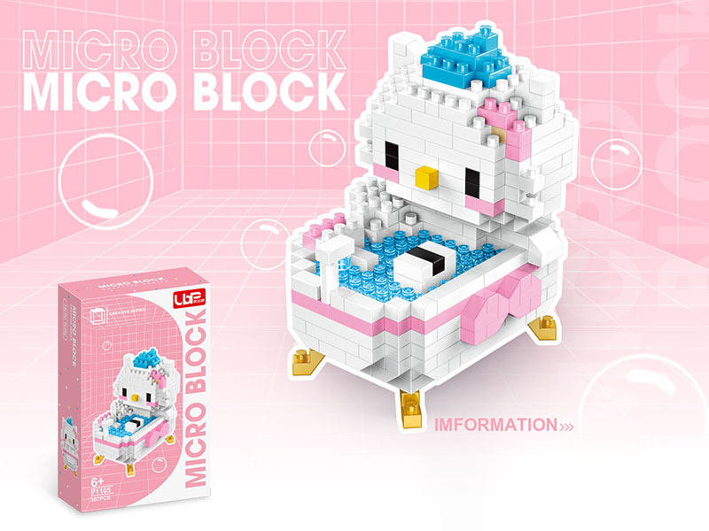 Bathtub Series Hello Kitty Micro Building Blocks(307pcs)