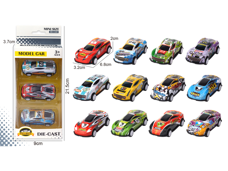 Pull Back Metal Racing Car