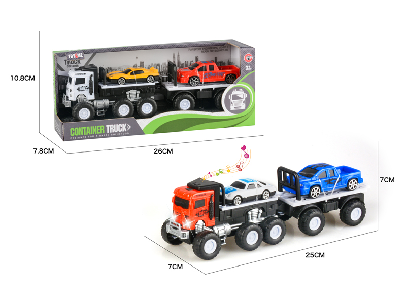 Friction Trailer With Light And Music