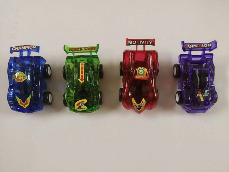 (4)Pull Back Transparent Racing Car