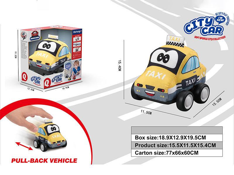 Pull Back Taxi Cloth Car (City Series)
