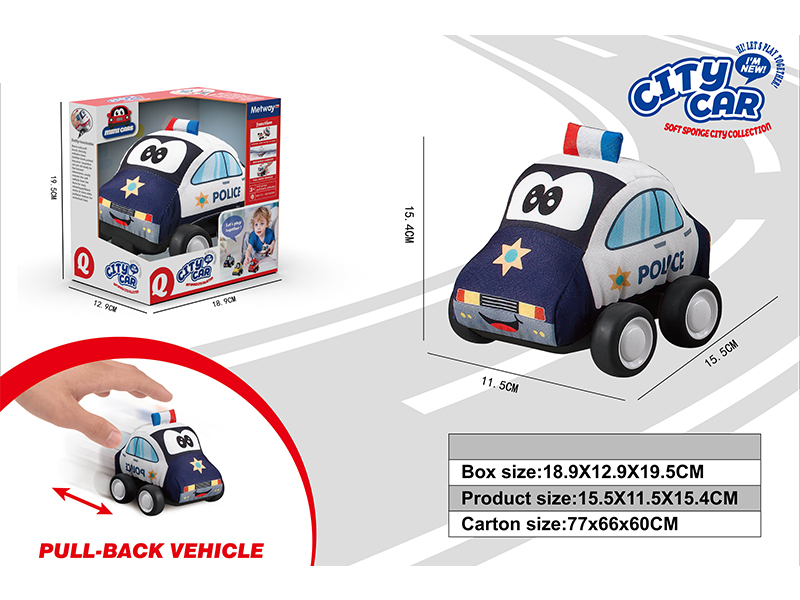 Pull Back Police Cloth Car (City Series)