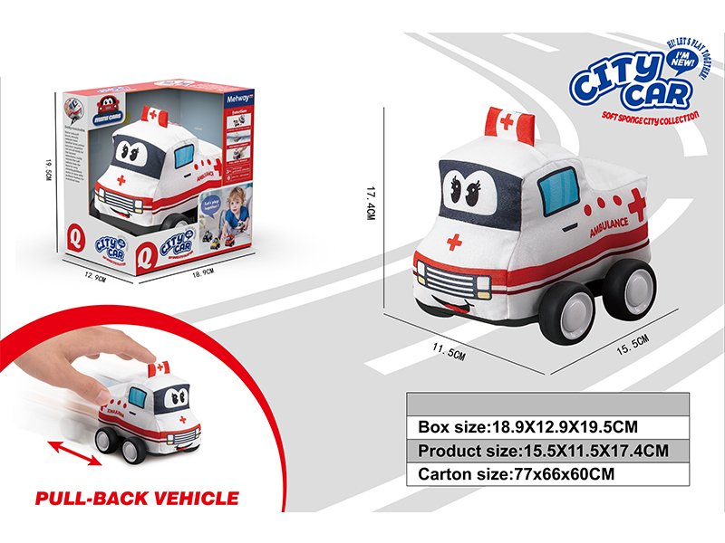 Pull Back Ambulance Cloth Car (City Series)