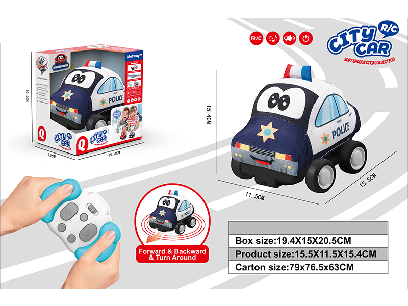 3Ch R/C Infrared Cloth Police Car With Music Horn