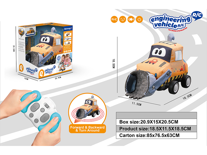 3Ch R/C Infrared Cloth Engineering Bulldozer With Music Horn