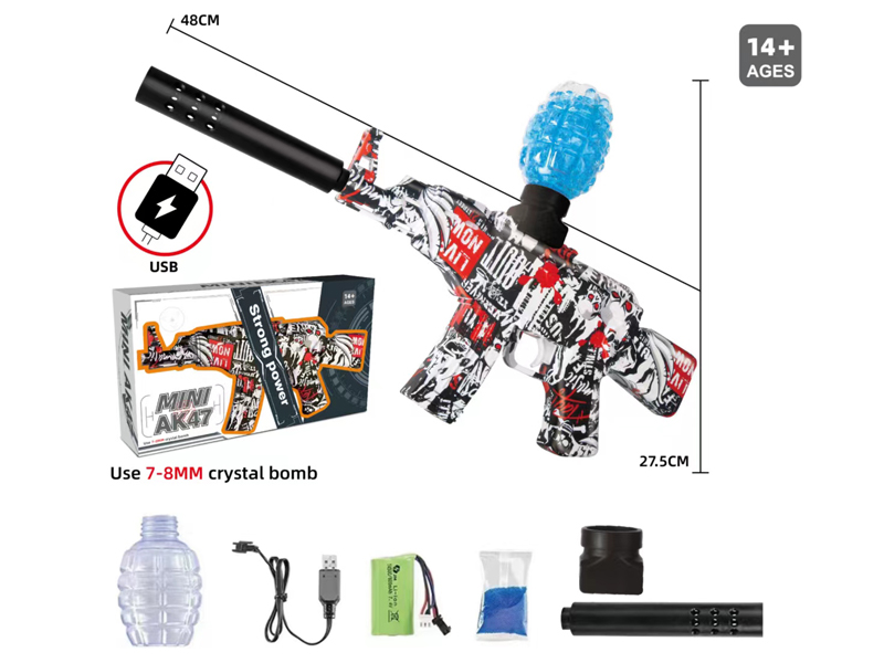 B/O Graffiti Mini Ak47 Water Bomb Gun