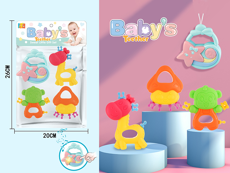 Baby Teether Rattles(With Light And Music)
