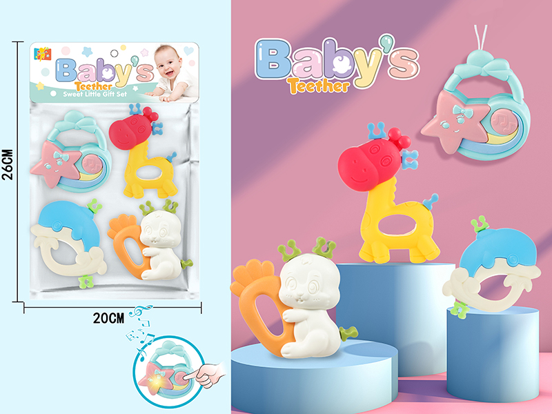 Baby Teether Rattles(With Light And Music)