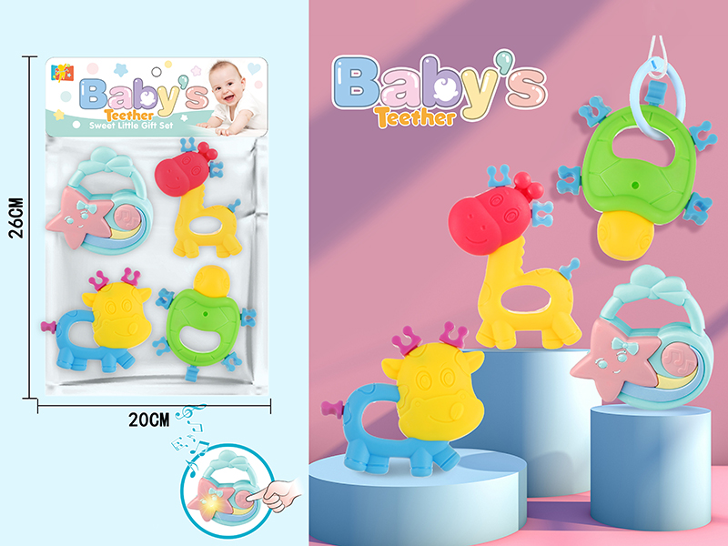 Baby Teether Rattles(With Light And Music)