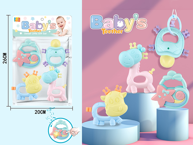 Baby Teether Rattles(With Light And Music)
