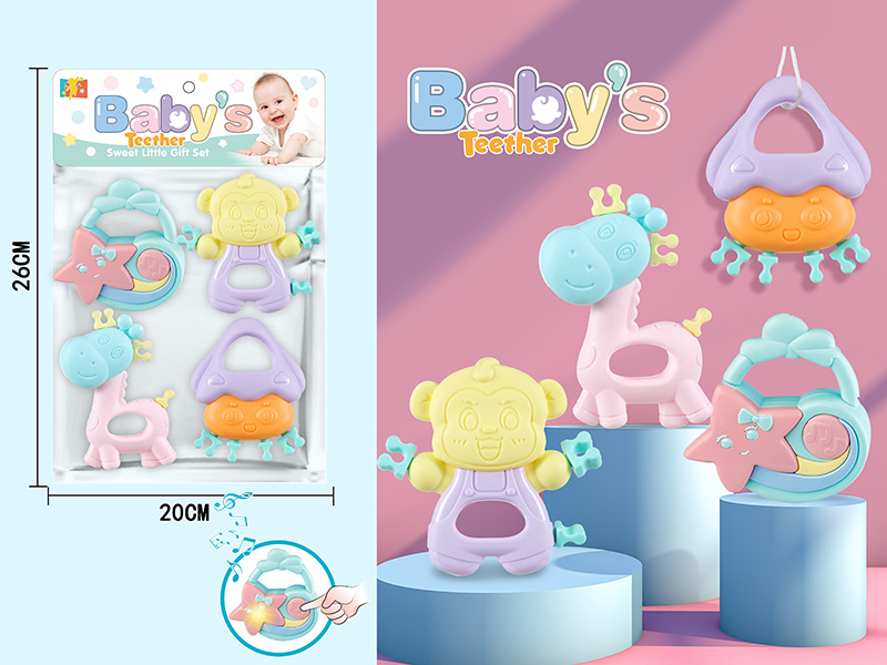 Baby Teether Rattles(With Light And Music)