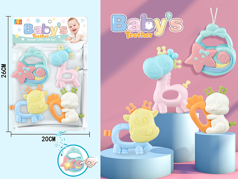 Baby Teether Rattles(With Light And Music)
