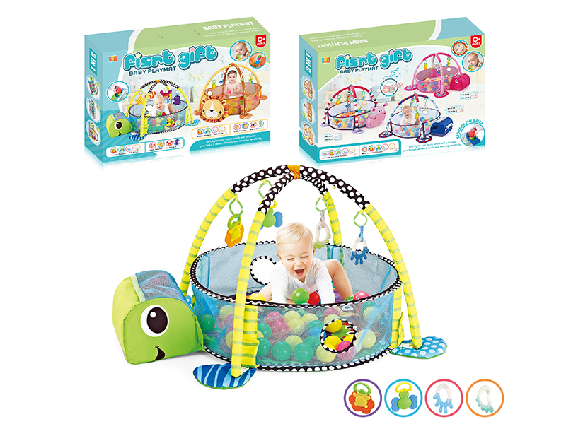 Baby Fitness Blanket With 12 Ocean Balls (Turtle)