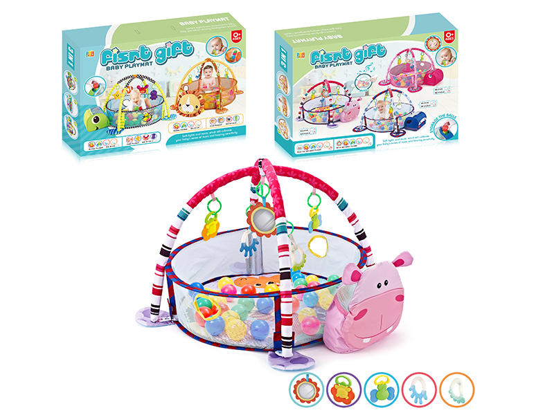 Baby Fitness Blanket With 12 Ocean Balls (Hippo)